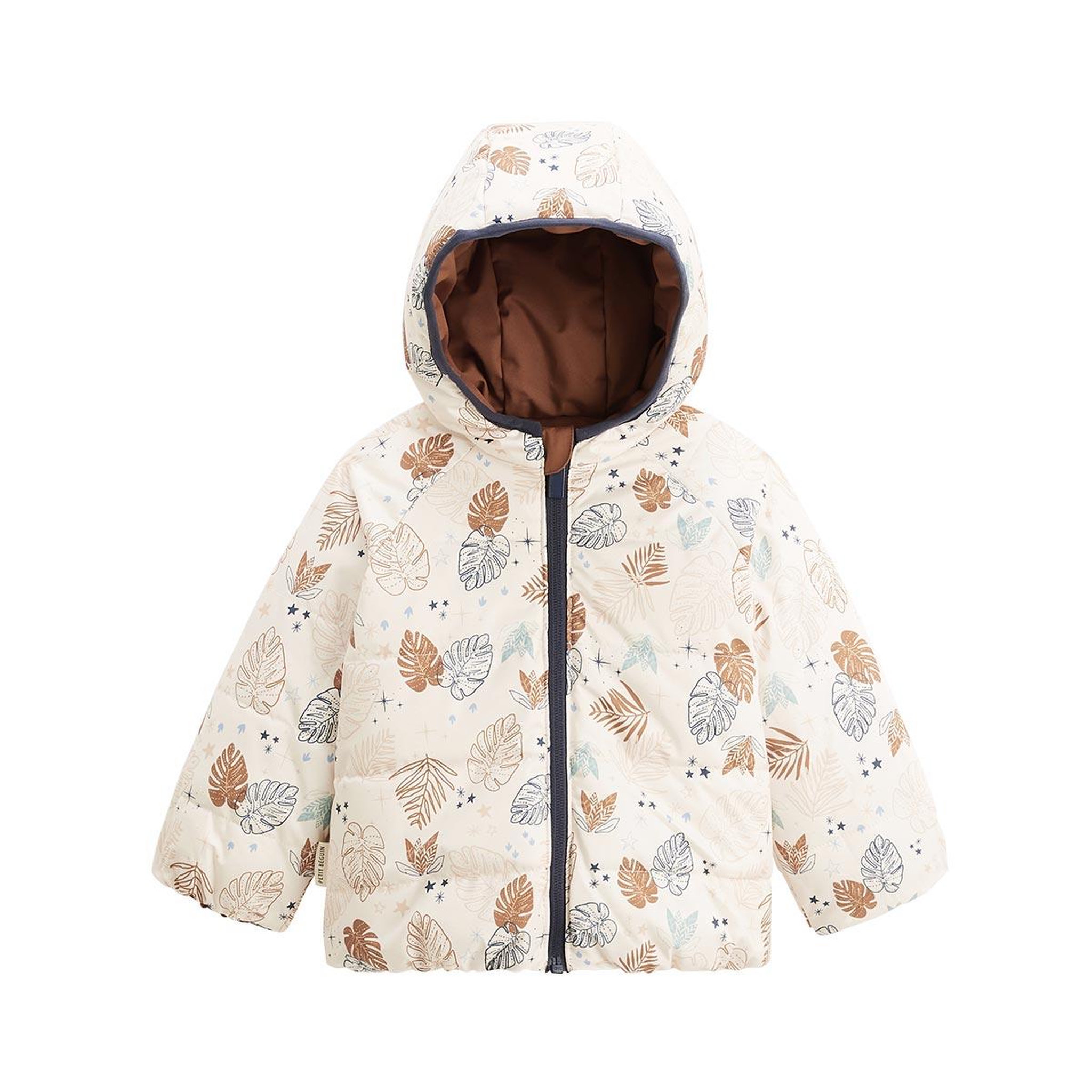 Voir la diapositive 3 : PETIT BEGUIN Doudoune réversible enfant imperméable avec capuche constellation