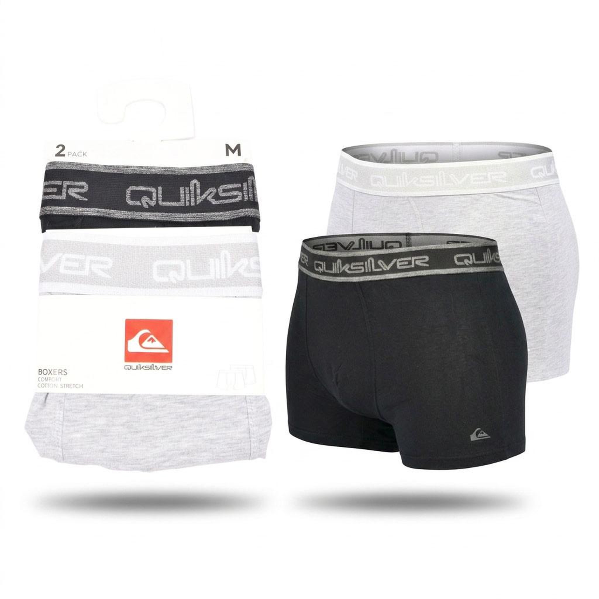 Voir la diapositive 4 : QUIKSILVER Quiksilver Pack de 6 Boxers Homme Coton Stretch Logo