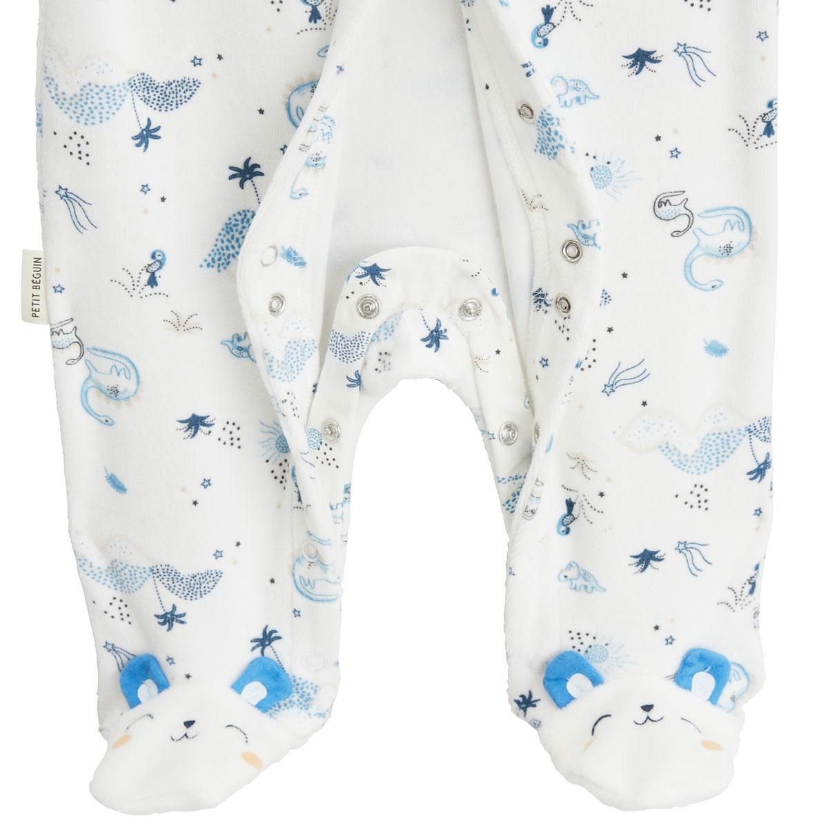 Petit Béguin Pyjama bébé en velours Dune Valley