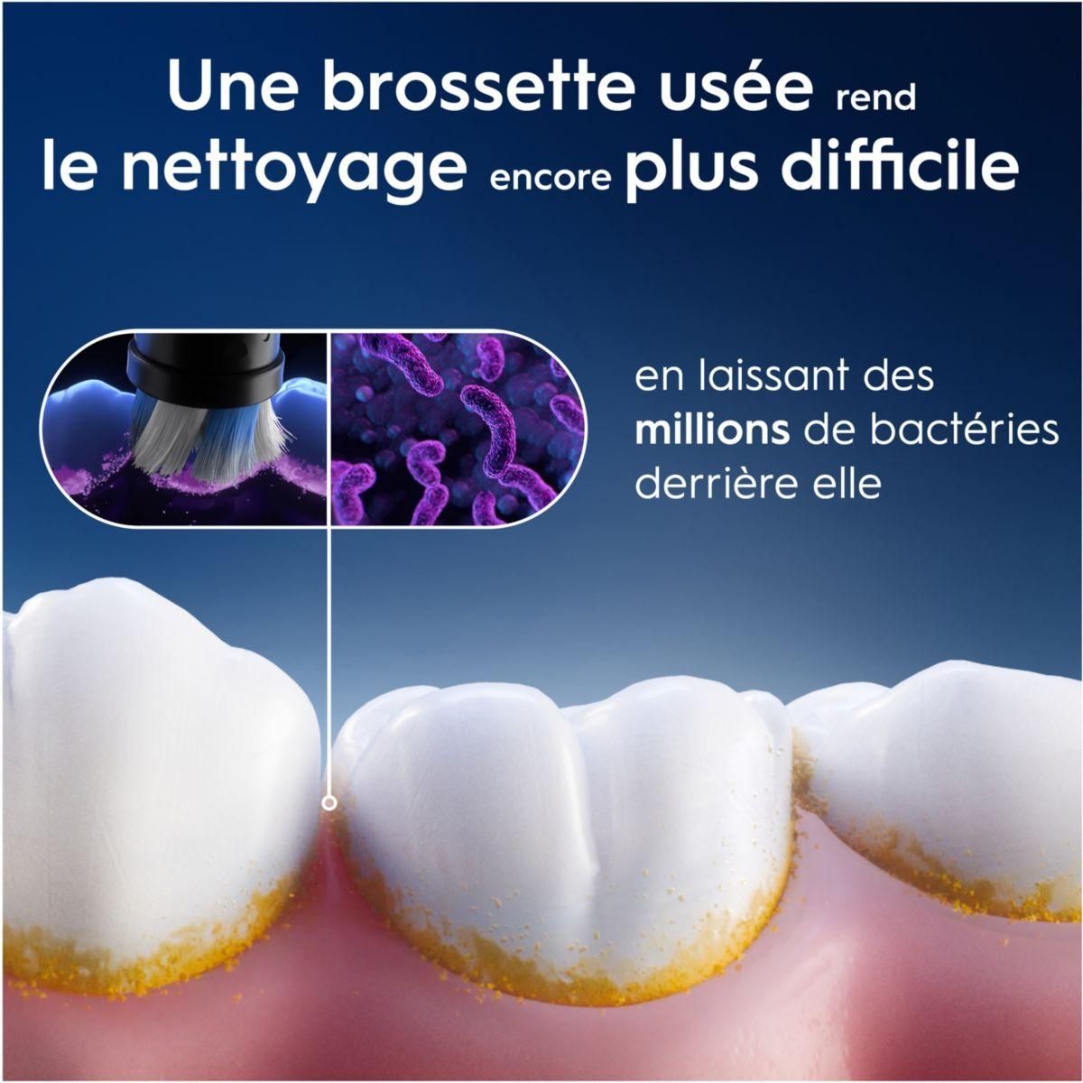 ORAL B Brossette dentaire x3 Radiant White Noir