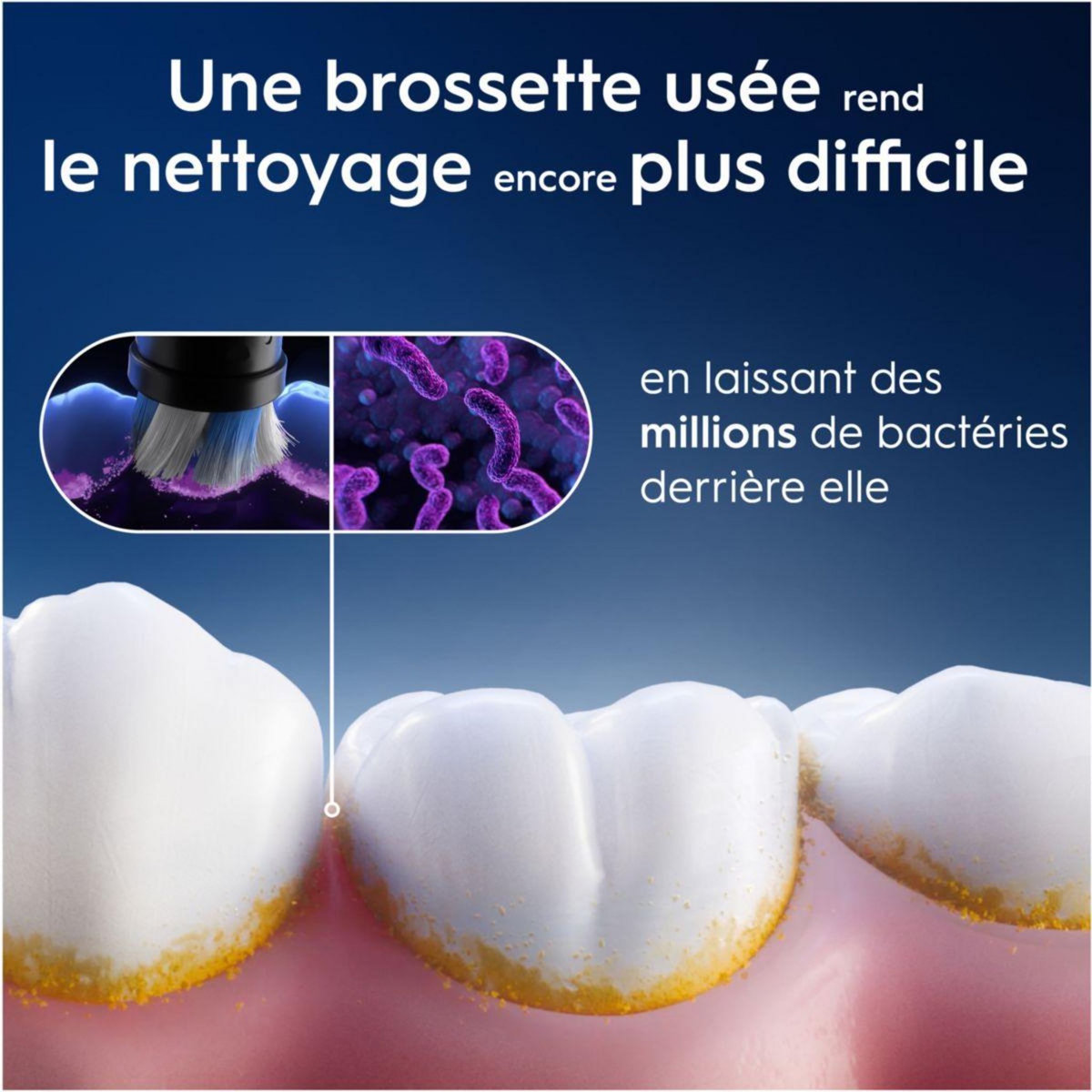 ORAL B Brossette dentaire x3 Radiant White Noir
