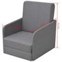 Voir la diapositive 6 : VIDAXL Fauteuil convertible gris clair tissu