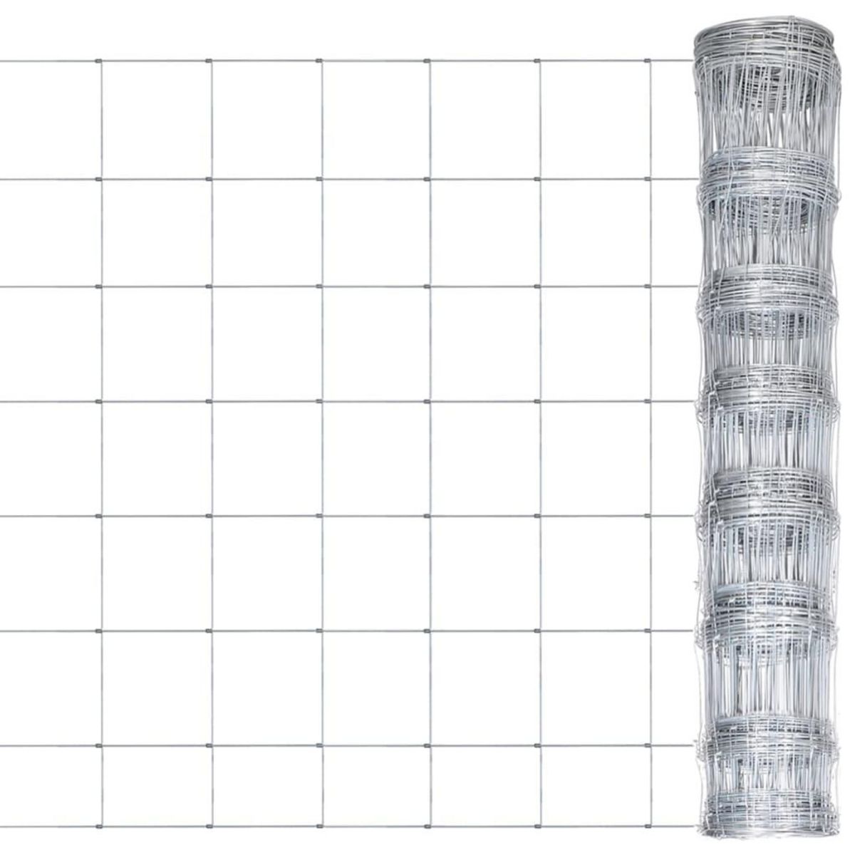 VIDAXL Cloture de jardin Acier galvanise 50x1 m Argente