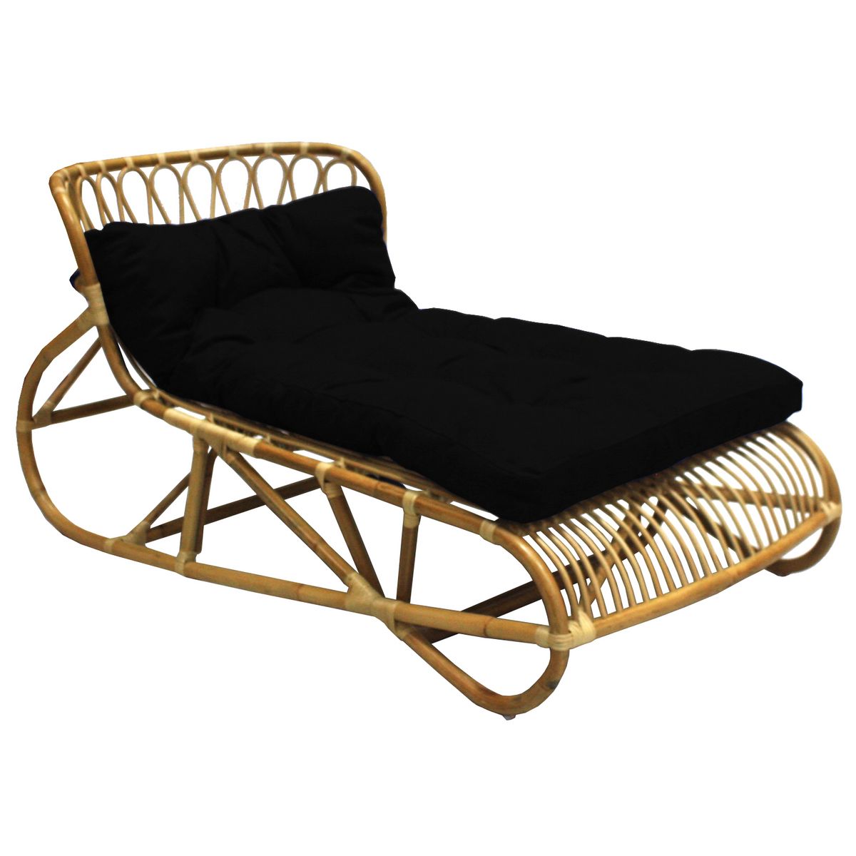 GARDENSTAR Chaise longue en rotin