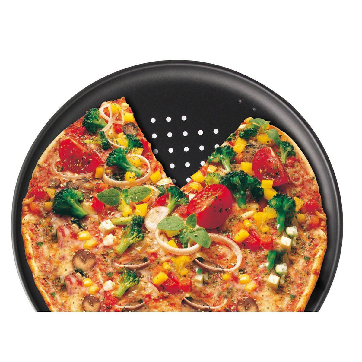 ZENKER Plaque à pizza à fond perforé 32 cm Zenker Spécial Countries