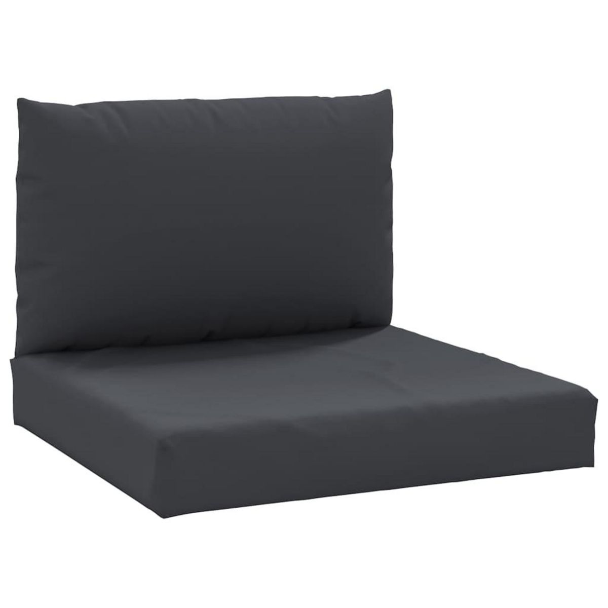 VIDAXL Coussins de palette lot de 2 noir tissu oxford