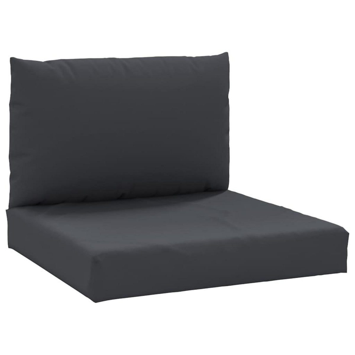 VIDAXL Coussins de palette lot de 2 noir tissu oxford