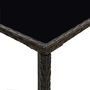 Voir la diapositive 5 : VIDAXL Table de bar de jardin Marron 70x70x110 cm Resine tressee verre