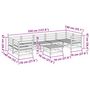 Voir la diapositive 6 : VIDAXL Salon de jardin 8 pcs bois massif sapin de douglas