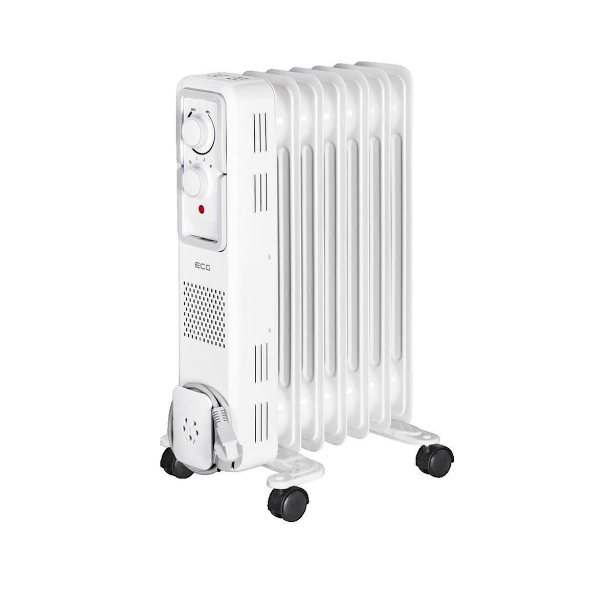 Elec EQ Radiateur à huile ECG OR 1570 blanc avec 7 éléments chauffants