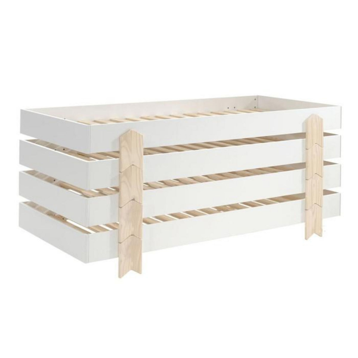 Paris Prix Lit Enfant en Bois  Modulo Arrow IV  90x200cm Blanc
