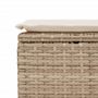 Voir la diapositive 5 : VIDAXL Tabouret de jardin avec coussin beige 55x55x37cm resine tressee