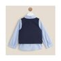 Voir la diapositive 2 : IN EXTENSO Ensemble chemise + gilet bébé garçon