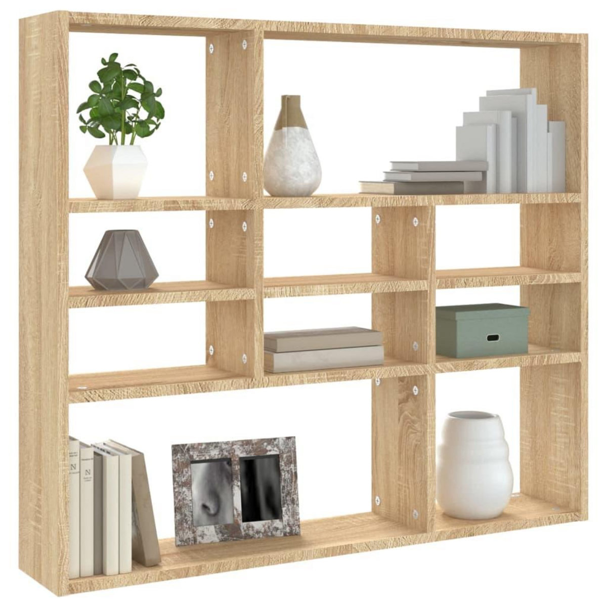 VIDAXL Etagere murale Chene sonoma 90x16x78 cm Bois d'ingenierie