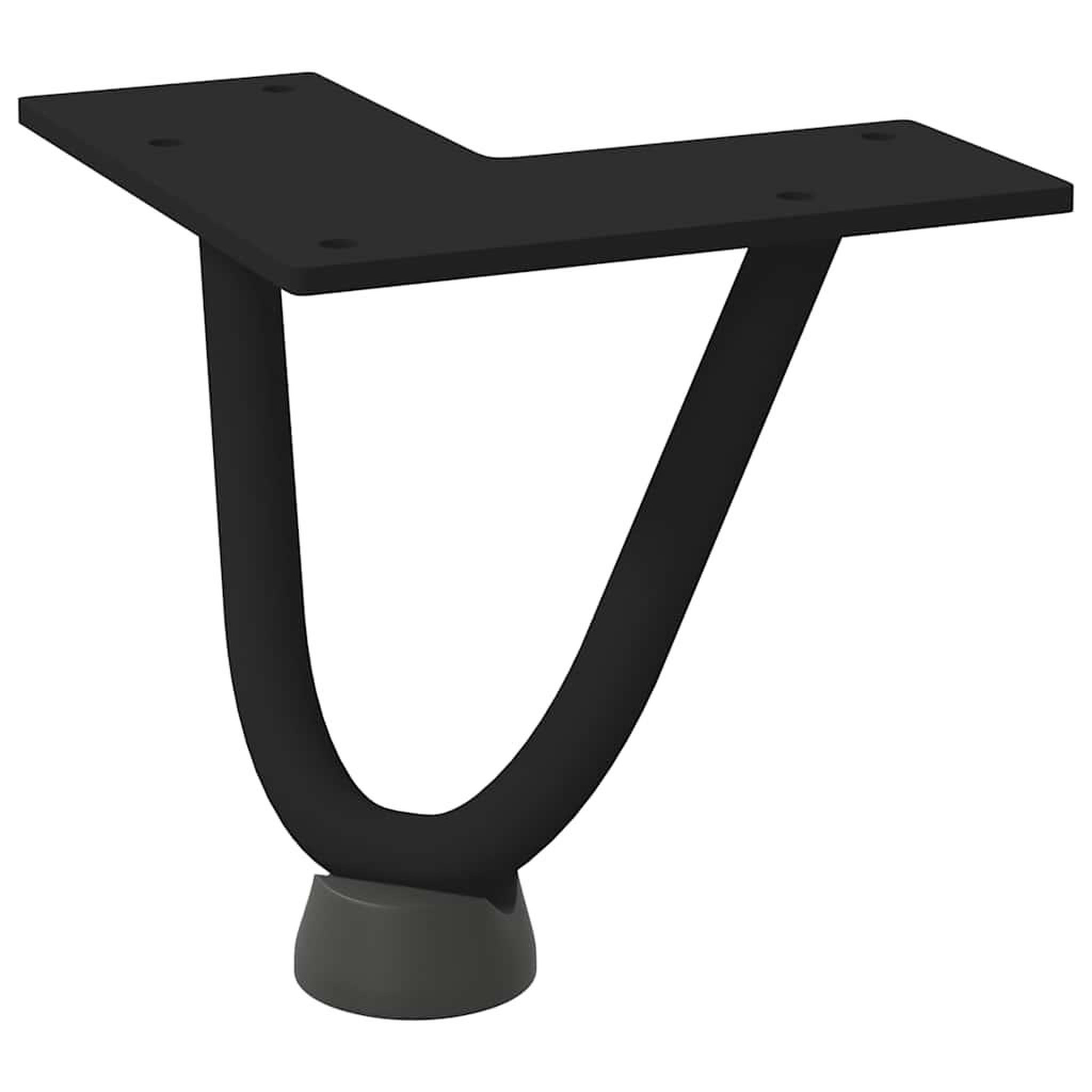 Voir la diapositive 4 : VIDAXL Pieds de table en forme d'epingle a cheveux 10 cm acier massif