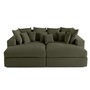 Voir la diapositive 1 : LISA DESIGN Collins - canapé droit 4 places avec double méridienne - assise profonde - velours côtelé grosses côtes