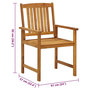 Voir la diapositive 6 : VIDAXL Chaises de jardin avec coussins lot de 8 Bois d'acacia solide