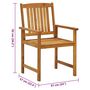 Voir la diapositive 6 : VIDAXL Chaises de jardin avec coussins lot de 8 Bois d'acacia solide