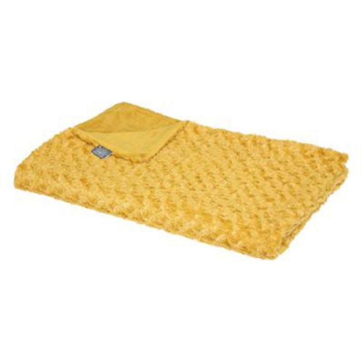 ATMOSPHERA Plaid Imitation Fourrure  Bouclée  120x160cm Ocre