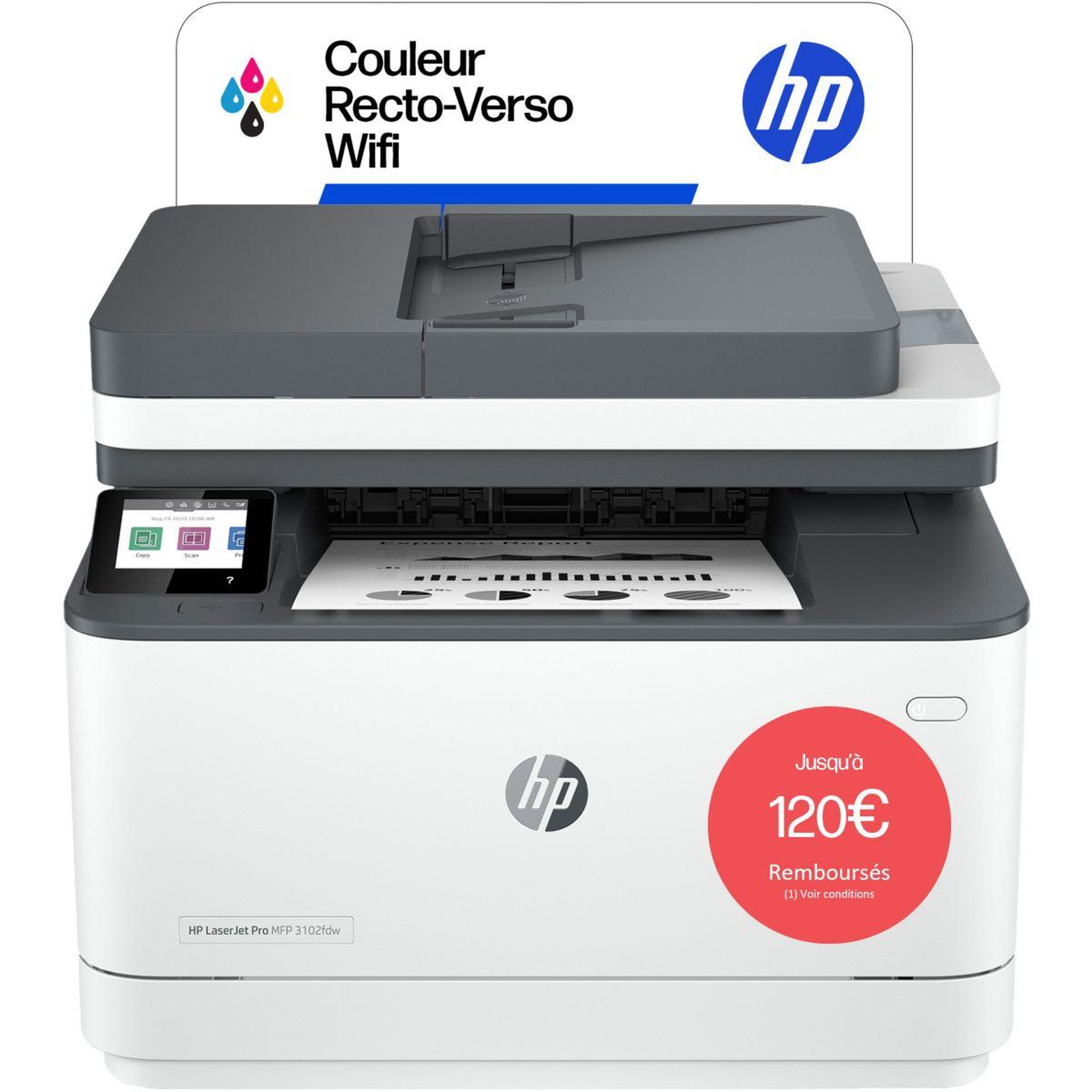 HP Imprimante multifonction laserjet pro mfp 3102fdn