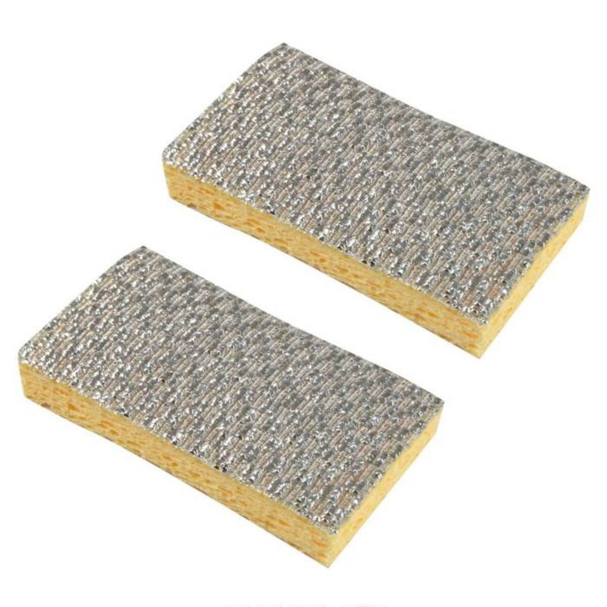 Paris Prix Lot de 2 Éponges  Non Rayantes  11cm Argent