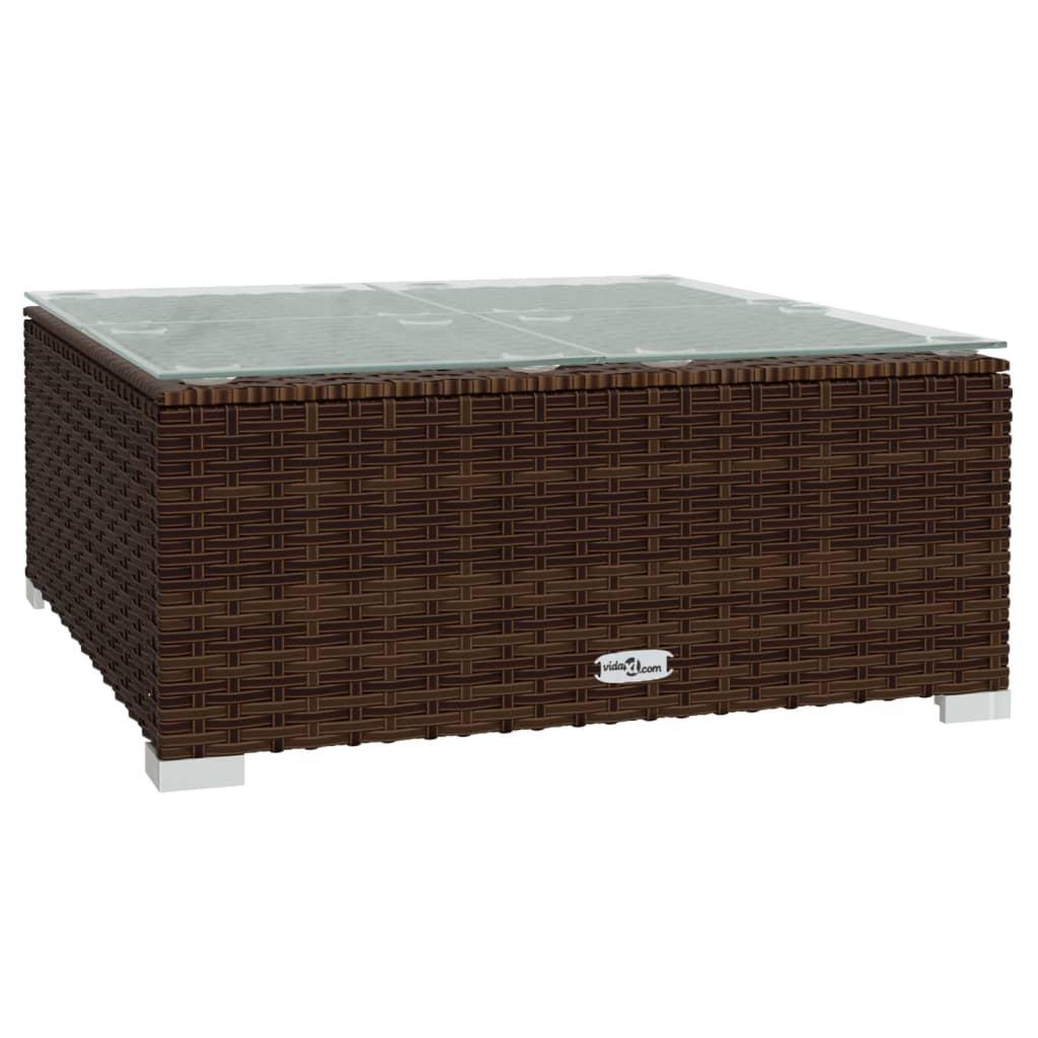 Voir la diapositive 5 : VIDAXL Salon de jardin 5 pcs avec coussins resine tressee marron