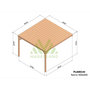 Voir la diapositive 2 : JARDIDECO Pergola adossée en bois Reims 400 x 400 cm - Maderland