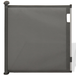 ID MARKET Barrière de sécurité rétractable pour animaux domestiques 130 cm gris