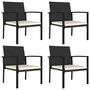 Voir la diapositive 1 : VIDAXL Chaises a manger de jardin lot de 4 Resine tressee Noir