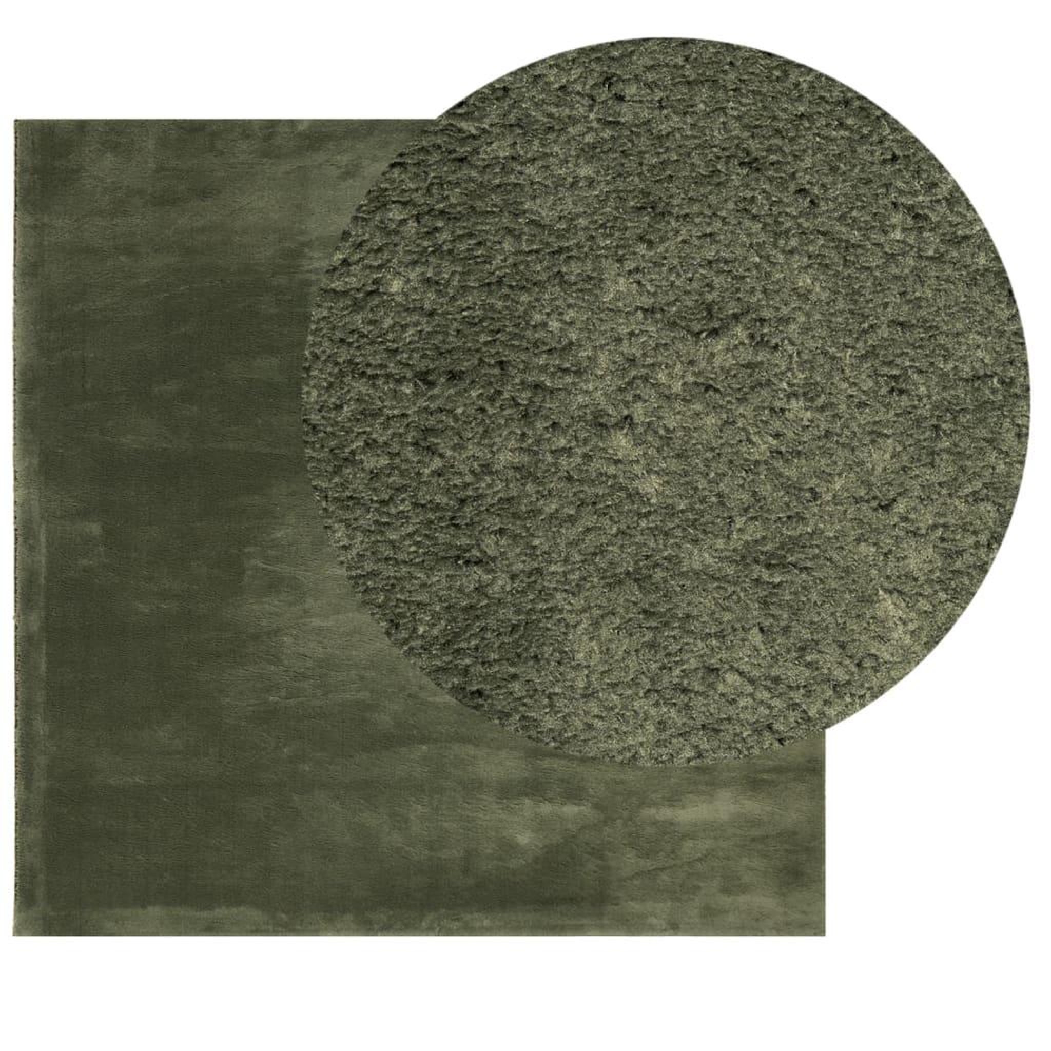Voir la diapositive 3 : VIDAXL Tapis HUARTE a poils courts doux lavable vert foret 120x120 cm