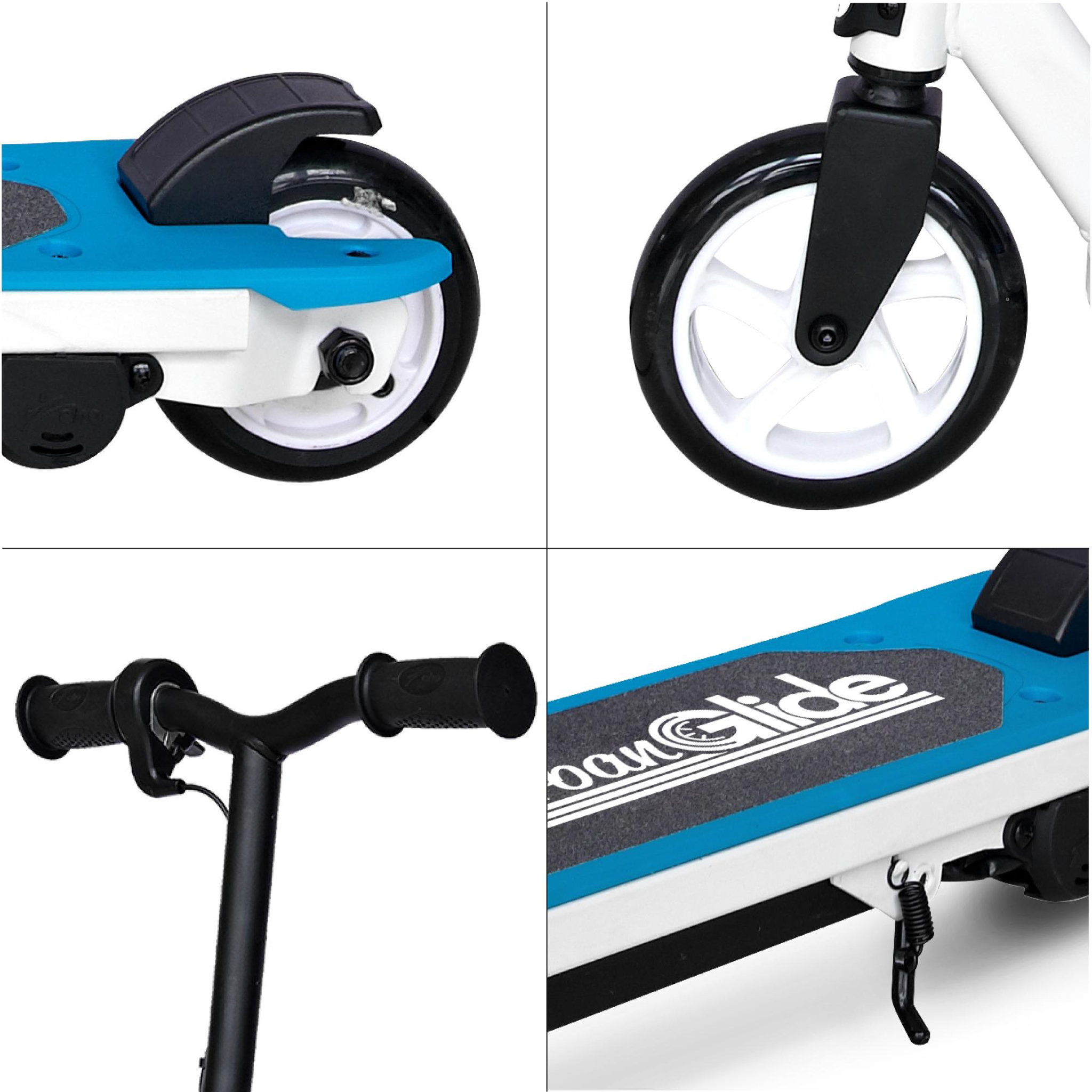 Voir la diapositive 6 : URBANGLIDE Trottinette électrique enfant ride 55 bleu – moteur 30w - 10 km/h - autonomie jusqu'a 40 min - 3-8 ans
