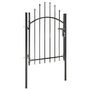 Voir la diapositive 2 : VIDAXL Portail de jardin Acier 1 x 1,5 m Noir