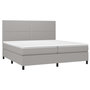 Voir la diapositive 3 : VIDAXL Sommier a lattes de lit et matelas et LED Gris clair 200x200 cm