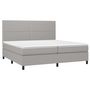 Voir la diapositive 3 : VIDAXL Sommier a lattes de lit et matelas et LED Gris clair 200x200 cm