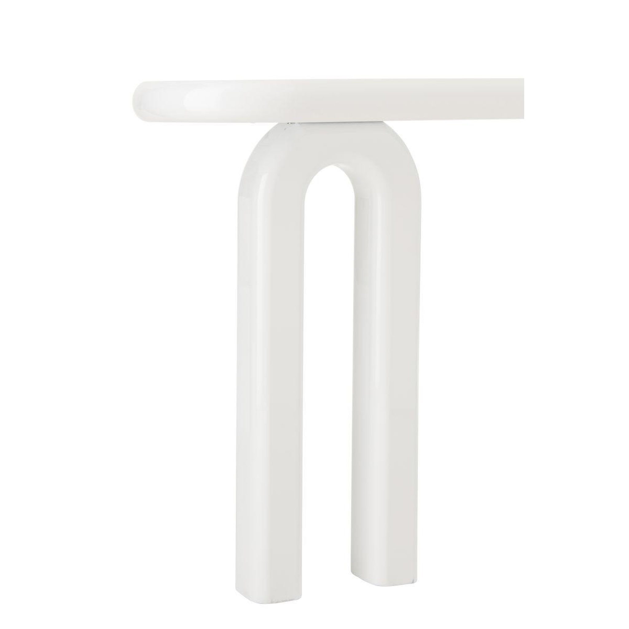 Voir la diapositive 6 : J-LINE Console ovale design  archie  120cm blanc