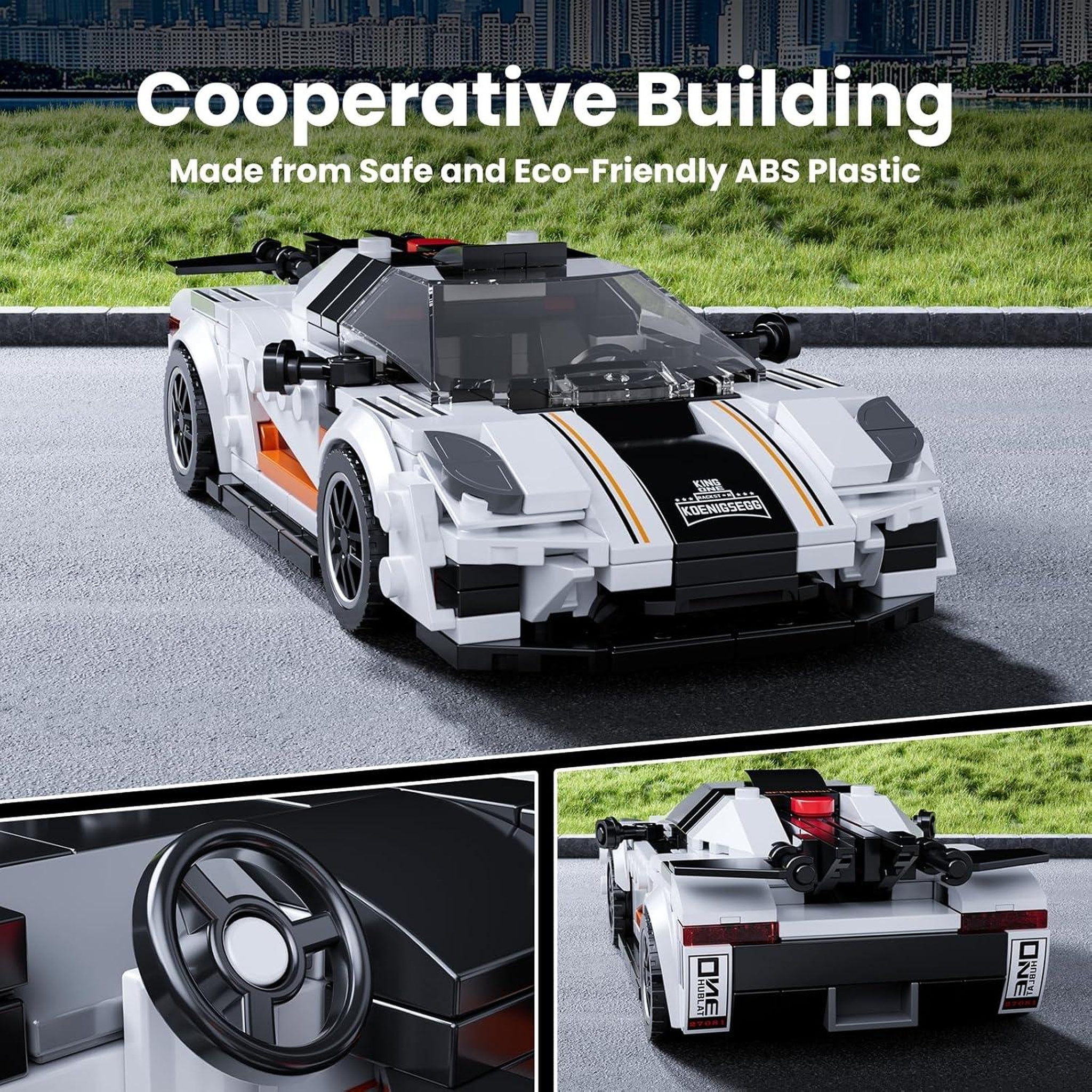 Voir la diapositive 4 : MOULD KING Véhicule de sport ONE1 avec vitrine