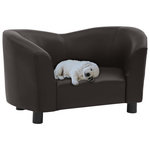 VIDAXL Canape pour chien Marron 67x41x39 cm Similicuir