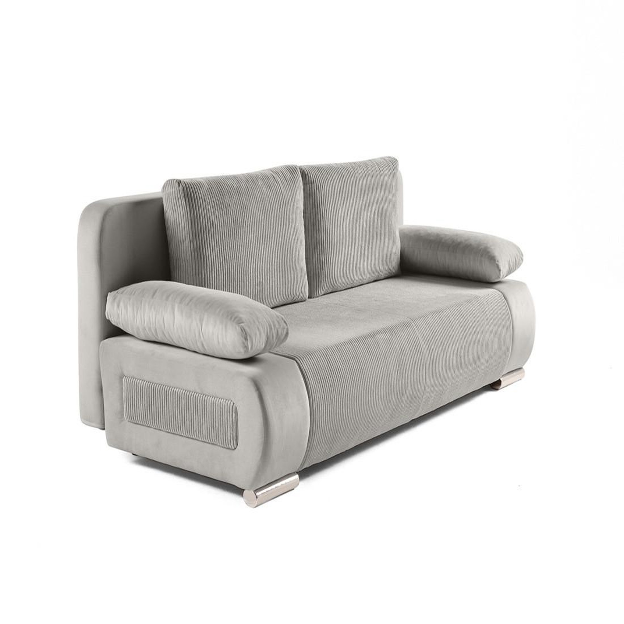 Voir la diapositive 4 : BEST MOBILIER Elio - canapé 3 places convertible - avec coffre - en velours et velours côtelé