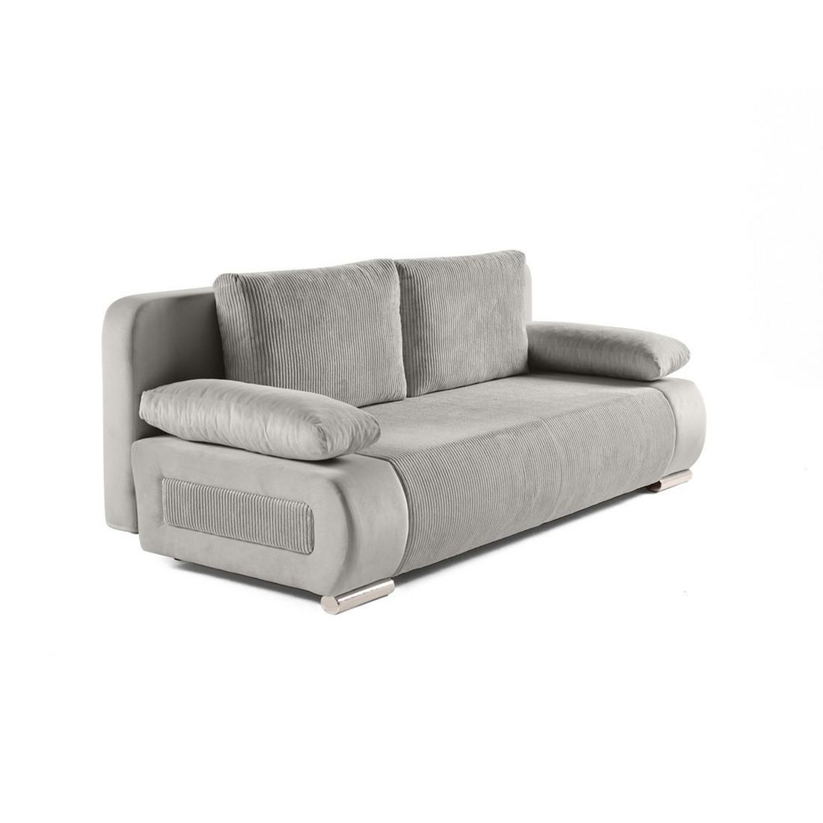 BEST MOBILIER Elio - canapé 3 places convertible - avec coffre - en velours et velours côtelé