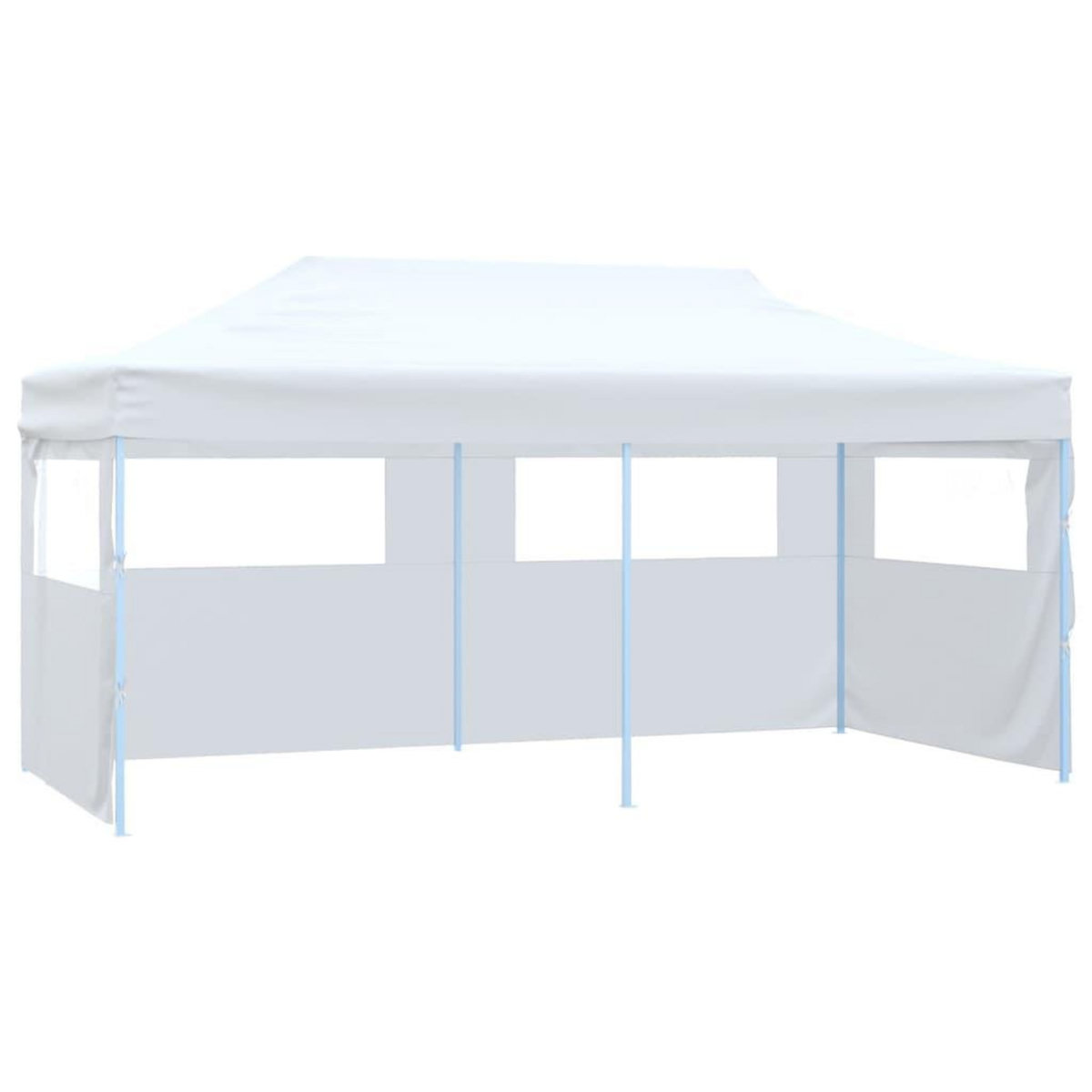 VIDAXL Tente de reception pliable avec 4 parois 3x6 m Acier Blanc