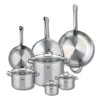 ELO Ensemble de 3 Poêles de cuisson 24, 28 et 32 cm et 4 faitouts 12, 14, 20 et 26 cm Elo Profi Citrin