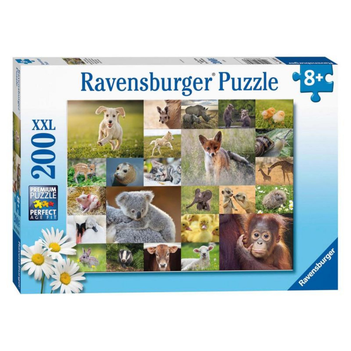 RAVENSBURGER Ravensburger Puzzle Cute Baby Animals, 200pcs. XXL 133536