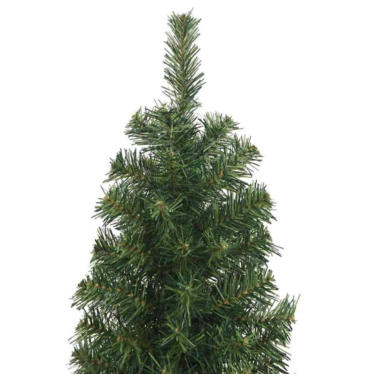 VIDAXL Sapin de Noël artificiel mince avec support vert 210 cm PVC