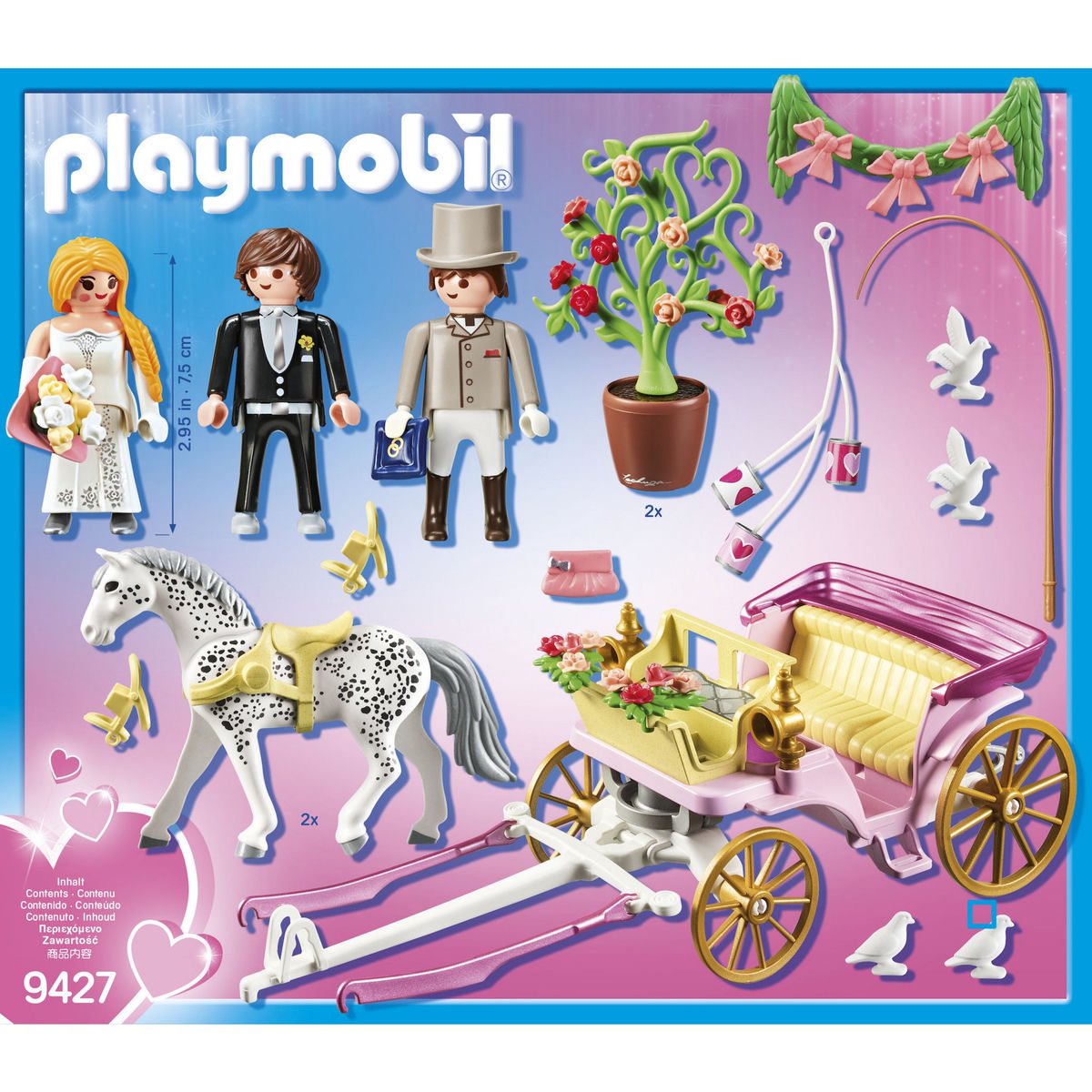 PLAYMOBIL 9427 - City Life - Carrosse et couple de mariés 