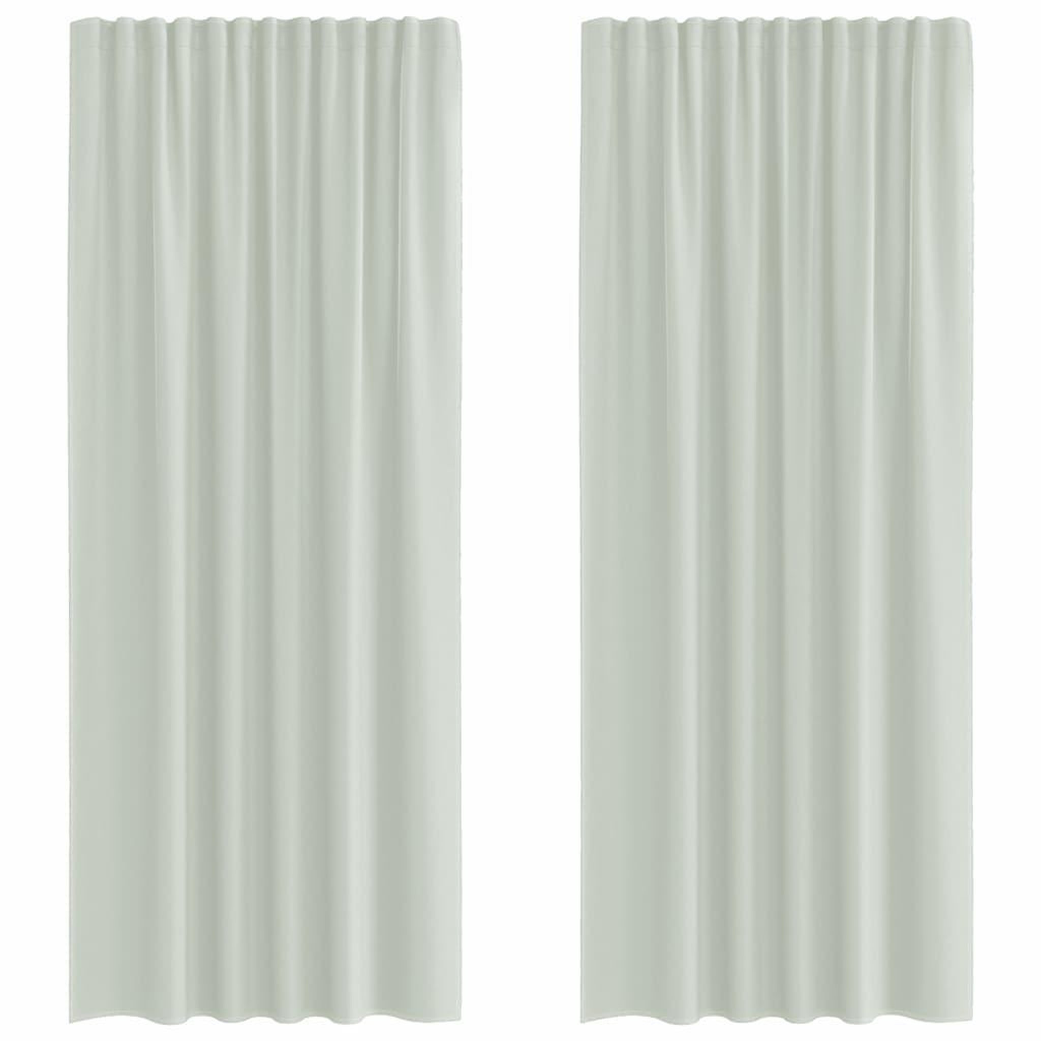 Voir la diapositive 2 : VIDAXL Rideaux en voile avec boucles 2 pcs gris clair 140x245 cm