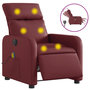 Voir la diapositive 2 : VIDAXL Fauteuil de massage inclinable electrique rouge bordeaux