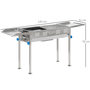 Voir la diapositive 3 : OUTSUNNY Barbecue à charbon pliable portable réglable BBQ grill sur pied avec tablettes rabattables, grille, plaque teppanyaki, pinces, récupérateur cendres acier inox.