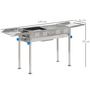 Voir la diapositive 3 : OUTSUNNY Barbecue à charbon pliable portable réglable BBQ grill sur pied avec tablettes rabattables, grille, plaque teppanyaki, pinces, récupérateur cendres acier inox.
