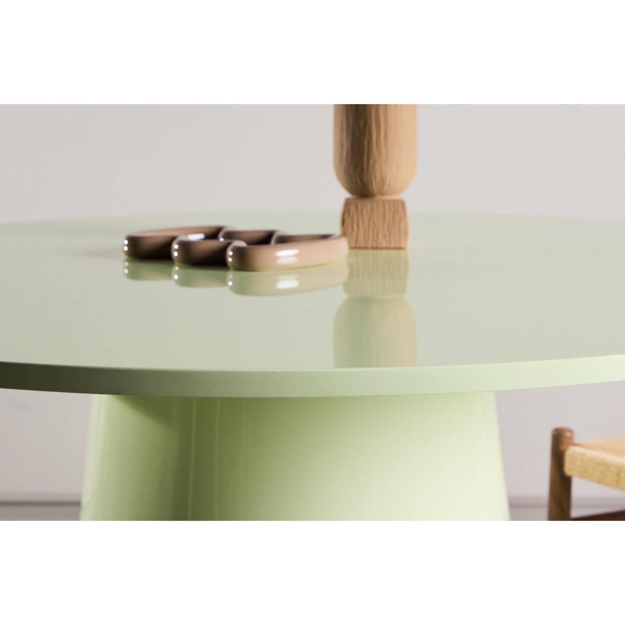 Voir la diapositive 6 : Paris Prix Table à manger ronde  lanzi  120cm vert clair