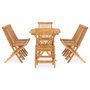 Voir la diapositive 2 : VIDAXL Ensemble a manger d'exterieur pliable 9 pcs Bois solide de teck